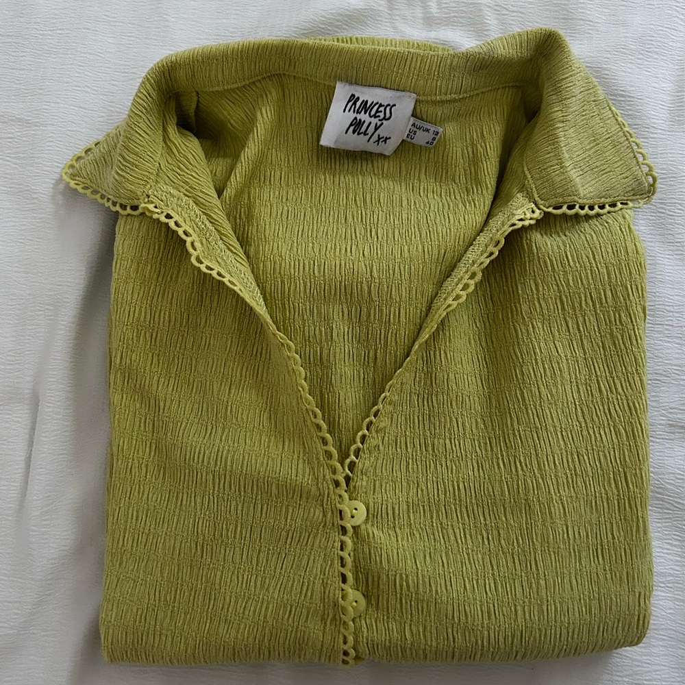 Princess Polly Green Long Sleeve Shirt